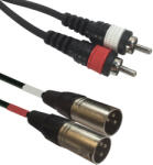 Accu-Cable AC-2XM-2RM/3 2x XLR male to 2x RCA cinch