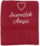 ARPEVÉ Kft Törölköző hímzett - Szeretlek anya, szív - piros (THGYV2019)