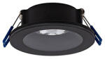 UltraLux PROOF kör alakú fürdőszobai spot lámpatest, fix - fekete (LVSBRGU10BL)