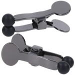 Doc Johnson Merci Nippers Stainless Steel Nipple Clamps with Silicone Tip Black