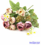  Vegyes színű kis rózsa csokor 30 cm - Mályva-Antik Barack