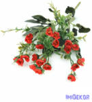 Apró fejű színes csokor 34 cm - Piros