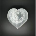 R. M. ékszer Ásványok Szelenit szív yin yang 9-10cm (109619)