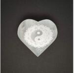 R. M. ékszer Ásványok Szelenit szív yin yang 6-7cm (109427)