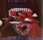 idealisotthon Ágyneműhuzat pároknak - hattyúk - fekete és vörös (IO-SY-BL-SWAN-6-BKRD)