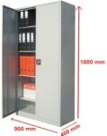  Fiset metalic ASAMBLAT 4 rafturi, 900x400x1800 mm (LxlxH), 50 kg/polita, ECO+ (9600207) Dulap arhivare