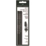 Faber-Castell Carbune Natural 3 Buc Pitt Monochrome S, M, H Faber-Castell (FC117498)