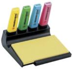 STABILO Set 4 Textmarkere + Suport De Birou + Notite Autoadezive, Stabilo Boss (960108) - officeclass