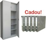  FISET METALIC CU 3 RAFTURI SI SEIF ECO+, 900x400x1800 mm (LxlxH) +5 Bibliorafturi Cadou! (9600205P) Dulap arhivare
