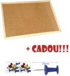  PANOU PLUTA 90x120 cm, rama lemn + CADOU! ! ! (Pioneze panou pluta asortate 35 buc/cutie) (610104067D/2)