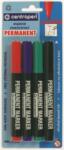 Centropen Marker Permanent 4/set Varf Rotund 2.5 mm 8566 Centropen (CE856600) - officeclass