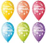  Léggömb, 30 cm, "Happy Birthday", bohócos 11-PRINTHBBOHOC (11-PRINTHBBOHOC)