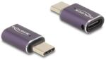 Delock USB Adapter 40 Gbps USB Type-C PD 3.1 240 W csatlakozódugóval - csatlakozóhüvellyel, portkímélővel 8K 60 Hz fém