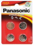 Panasonic gombelem (CR2025, 3V, lítium) 4db/csomag CR2025EL-4B (CR2025EL-4B)