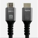 Approx Kábel - HDMI 2.1 kábel apa/apa 2m (UHD 8K, 4K, FHD, aranyozott, HDR10, HDCP 2.2, Dolby TrueHD, ARC) APPC63 (APPC63)