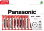 Panasonic Red Zinc AAA mikro ceruza 1.5V cink-mangán tartós elem 12db/csomag R03RZ/12HH (R03RZ/12HH)
