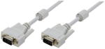 LogiLink VGA kábel, HD15/M - HD15/M, 1080p, 2x ferrit, szürke, 5 m