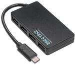 BlackBird USB HUB 4xUSB 3.0 Type-C csatlakozóval, Fekete BH1201 (BH1201)