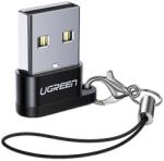 UGREEN adapter USB - Type-C aljzat, adatátvitel és töltés, FEKETE US280 (US280)