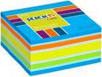 STICK N Öntapadós jegyzettömb STICKN 76x76mm neon kék mix 400 lap 21538 (21538)