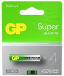 GP Batteries elem Super alkáli mikro ceruza (AAA) 4 db GP24A-PGB4 (GP24A-PGB4)
