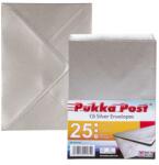 PUKKA PAD Boríték, C6, enyvezett, PUKKA PAD "Silver", ezüst 9065-ENV (9065-ENV)