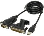 PremiumCord Kábel USB 2.0 - RS232, FTDI Chipset, 1, 5m, fekete KU2-232 (KU2-232)