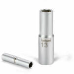 Fortum dugófej, hosszított, 1/4", 8mm, 61CrV5, mattkróm, 50mm hosszú