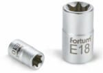 Fortum dugófej, torx, 1/2", 61CrV5 mattkróm, 38mm hosszú; E18 FORTUM