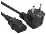  OEM 230V villásdugó CEE 7/7 - C13 M/F tápkábel 1.8m fekete 19.99. 1018 (19.99.1018)