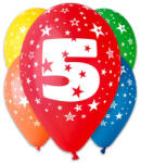 Godan Színes számos lufi 5 darabos - 5