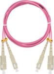 NIKOMAX Optikai patch kábel SC - LC, MM 50/125, duplex, 1m, magenta NMF-PC2M4C2-SCU-LCU-001 (NMF-PC2M4C2-SCU-LCU-001)