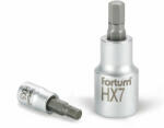 Fortum bitdugófej, imbusz, 1/2", 61CrV5/S2, mattkróm; 14mm (HX14), 55mm