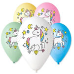 Godan Unikornis mintás 5 darabos lufi - 30 cm