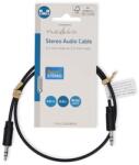 Nedis CAGL22000BK05 audio kábel, 3.5 mm sztereo jack dugó - 3.5 mm sztereo jack dugó, 0.50 m (CAGL22000BK05)
