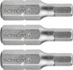 Fortum behajtóhegy HEX, 3 db, S2 acél; H 3x25mm, bliszteren