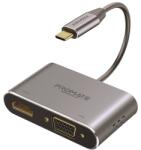 Promate Átalakító - MEDIALINK C2 (USB-C adapter, 1x4K HDMI, 1xVGA, szürke) MEDIAHUB-C2 (MEDIAHUB-C2)