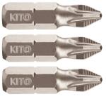Fortum behajtóhegy PZ, 3 db, S2 acél; PZ 2x25mm, ACR, bliszteren