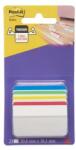 3M Jelölőcímke, műanyag, megerősített, döntött, 4x6 lap, 50, 8x38, 1 mm, 3M POSTIT, vegyes színek 7100240788 (7100240788)