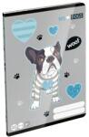 Lizzy Card Füzet LIZZY CARD A/5 32 lapos sima 20-32 We Love Dogs Woof 20036 (20036)