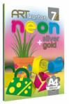 LIZZY CARD Art Karton: Színes kartonpapír készlet, neon - 7 db-os