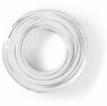 Nedis Cablu pentru difuzor | 2x 1, 50 mm2 | CCA | 100, 0 m | Rotund | PVC | Alb | Înveliș retractabil (CAGW1500WT1000)