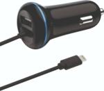 2GO USB / Lightning Autós töltő - Fekete (5V / 2, 4A) (797169)