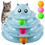 Purlov Interaktív macskajáték golyókkal, műanyag, kék, 24x24x19 cm