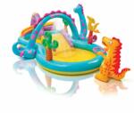  Vízi játszótér csúszdával, vízpermettel, játékokkal, dinoszauruszokkal, 333x229x112 cm