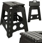  Összecsukható szék, csúszásmentes, 39 cm, fekete