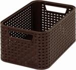 Keter Rattan hatású kosár, 6l, sötétbarna, CURVER "Style S (CSCR7SB) - irodaoutlet