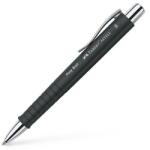 Faber-Castell Golyóstoll, 0, 7 mm, nyomógombos, feketek tolltest, FABER-CASTELL "Poly Ball", kék (TFC241153) - irodaoutlet