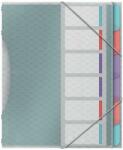 ESSELTE Előrendező, A4, 6 részes, műanyag, ESSELTE "Colour’Breeze", áttetsző (E626255) - irodaoutlet