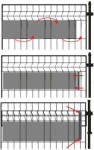 Gardlov Árnyékoló kerítés szalagok és kapcsok (20db) - PVC - 35m x 4, 75cm - 450 gm2 - világosszürke
